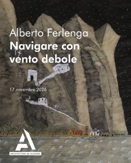 Alberto Ferlenga, Partenze, 2022 - quadro con montagne e case